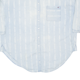 TOMMY HILFIGER Mens Shirt Blue Striped M