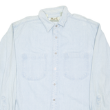 BUCKLEY BAY Mens Denim Shirt Blue Long Sleeve M