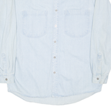 BUCKLEY BAY Mens Denim Shirt Blue Long Sleeve M