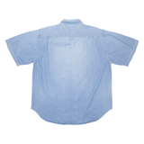 DENIM EXPRESS Mens Denim Shirt Blue Long Sleeve XL