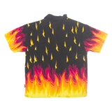 MASSME Mens Shirt Black Crazy Pattern XL