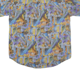 COLOUR ITALIA Mens Shirt Blue Crazy Pattern XL