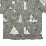CHAPS Mens Shirt Green Crazy Pattern XL