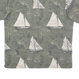 CHAPS Mens Shirt Green Crazy Pattern XL