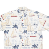 PURITAN Mens Shirt White Crazy Pattern M