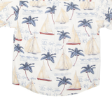 PURITAN Mens Shirt White Crazy Pattern M