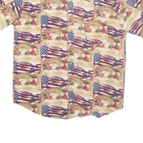 WOODLAND CREEK Mens Shirt Brown Crazy Pattern M