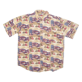 WOODLAND CREEK Mens Shirt Brown Crazy Pattern M