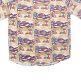 WOODLAND CREEK Mens Shirt Brown Crazy Pattern M