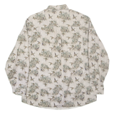 WOOLRICH Mens Shirt Brown Crazy Pattern Long Sleeve M