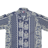 TOMMY HILFIGER Mens Shirt Blue Crazy Pattern L