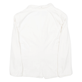 ARMANI JEANS Cropped Womens Blazer Coat White Viscose L