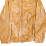 PIELES MIJAS Belted Womens Jacket Brown Leather M