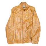 PIELES MIJAS Belted Womens Jacket Brown Leather M