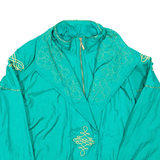 LAVON Womens Shell Jacket Green Nylon Floral XL