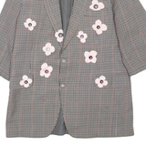 RENFILE COLLECTIONS 3/4 Sleeve Womens Blazer Coat Black Houndstooth M