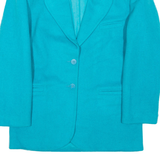 OF COURSE! 3/4 Sleeve Womens Blazer Coat Blue Wool M