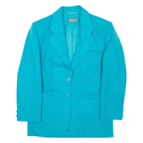 OF COURSE! 3/4 Sleeve Womens Blazer Coat Blue Wool M