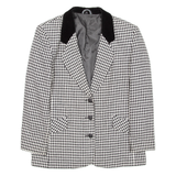 Womens Blazer Coat Black Houndstooth UK 14
