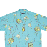SUNFRIEND Mens Hawaiian Shirt Blue Floral L