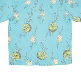 SUNFRIEND Mens Hawaiian Shirt Blue Floral L
