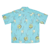 SUNFRIEND Mens Hawaiian Shirt Blue Floral L