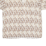 NATURAL ISSUE Mens Hawaiian Shirt Brown Crazy Pattern XL