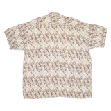 NATURAL ISSUE Mens Hawaiian Shirt Brown Crazy Pattern XL