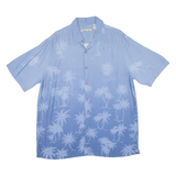 BATIK BAY Mens Hawaiian Shirt Blue Floral L