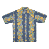 PURITAN Mens Hawaiian Shirt Blue Floral S