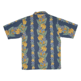PURITAN Mens Hawaiian Shirt Blue Floral S