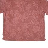 ISLAND SHORES Mens Hawaiian Shirt Maroon Floral 2XL