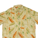 Mens Hawaiian Shirt Beige Floral XL