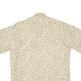 CAMPIA Mens Hawaiian Shirt Green Crazy Pattern M