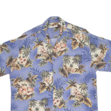 MODA CAMPIA MODA Mens Hawaiian Shirt Blue Floral L