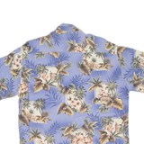 MODA CAMPIA MODA Mens Hawaiian Shirt Blue Floral L
