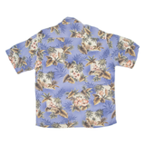 MODA CAMPIA MODA Mens Hawaiian Shirt Blue Floral L