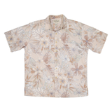 COOKE STREET Mens Hawaiian Shirt Pink Floral L