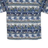 PIERRE CARDIN Mens Hawaiian Shirt Blue Floral L