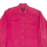 CLUB ROOM Mens Plain Shirt Red Long Sleeve L