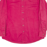 CLUB ROOM Mens Plain Shirt Red Long Sleeve L