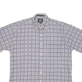 DOCKERS Mens Shirt Blue Crazy Pattern M