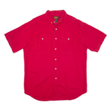 FADED GLORY Mens Plain Shirt Red L