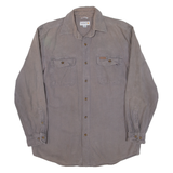 CARHARTT Mens Worker Shirt Grey Long Sleeve M