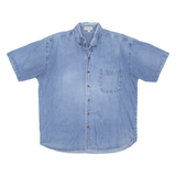BLUE ISSUE Mens Denim Shirt Blue L