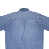 BLUE ISSUE Mens Denim Shirt Blue L