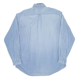 TOMMY HILFIGER Mens Plain Shirt Blue Long Sleeve L