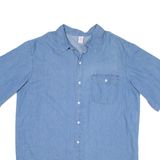 OPEN TRAILS Mens Plain Shirt Blue XL
