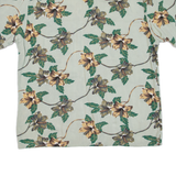 PURITAN Mens Hawaiian Shirt Green Floral L