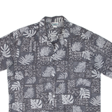 TROPICAL BREEZE Mens Hawaiian Shirt Grey Floral XL
